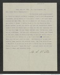 Nachlass Franz Steindachner, Brief von M. A. Wills an Franz Steindachner (27.12.1906), Inv.Nr. 598.01, Seite 1